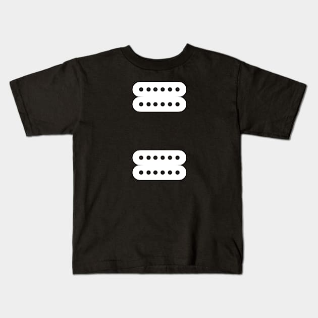 Les Paul Pickups - double white Kids T-Shirt by C E Richards